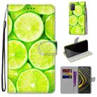 For Xiaomi Poco M3 Coloured Drawing Cross Texture Horizontal Flip PU Leather Case with Holder & Card Slots & Wallet & Lanyard(Green Lemon) - 1