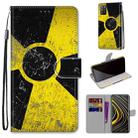 For Xiaomi Poco M3 Coloured Drawing Cross Texture Horizontal Flip PU Leather Case with Holder & Card Slots & Wallet & Lanyard(Yellow Black Logo) - 1