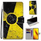 For Xiaomi Poco X3 NPC Coloured Drawing Cross Texture Horizontal Flip PU Leather Case with Holder & Card Slots & Wallet & Lanyard(Yellow Black Logo) - 1