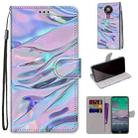 For Nokia 3.4 Coloured Drawing Cross Texture Horizontal Flip PU Leather Case with Holder & Card Slots & Wallet & Lanyard(Fluorescent Water Texture) - 1