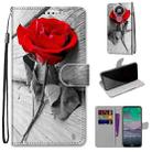 For Nokia 3.4 Coloured Drawing Cross Texture Horizontal Flip PU Leather Case with Holder & Card Slots & Wallet & Lanyard(Wood Red Rose) - 1