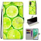 For Xiaomi Mi 10T Pro / 10T / K30s Coloured Drawing Cross Texture Horizontal Flip PU Leather Case with Holder & Card Slots & Wallet & Lanyard(Green Lemon) - 1