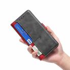 For iPhone 12 Pro Max Retro Texture Contrast Color Side Buckle Horizontal Flip Leather Case with Holder & Card Slots & Wallet(Red) - 7