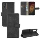 For ZTE Axon 20 5G / A20 5G Solid Color Skin Feel Magnetic Buckle Horizontal Flip Calf Texture PU Leather Case with Holder & Card Slots & Wallet(Black) - 1