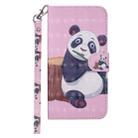 For iPhone 11 Laser 3D Pattern Colored Drawing Horizontal Flip Leather Case with Holder & Card Slots & Wallet(Panda) - 1
