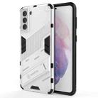 For Samsung Galaxy S21+ 5G Punk Armor 2 in 1 PC + TPU Shockproof Case with Invisible Holder(White) - 1