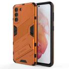 For Samsung Galaxy S21 5G Punk Armor 2 in 1 PC + TPU Shockproof Case with Invisible Holder(Orange) - 1