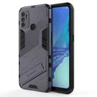 For OPPO A53 4G Punk Armor 2 in 1 PC + TPU Shockproof Case with Invisible Holder(Grey) - 1