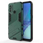 For OPPO A53 4G Punk Armor 2 in 1 PC + TPU Shockproof Case with Invisible Holder(Green) - 1