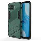 For OPPO F17 Pro Punk Armor 2 in 1 PC + TPU Shockproof Case with Invisible Holder(Green) - 1
