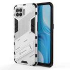 For OPPO F17 Pro Punk Armor 2 in 1 PC + TPU Shockproof Case with Invisible Holder(White) - 1