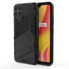 For OPPO Realme C15 Punk Armor 2 in 1 PC + TPU Shockproof Case with Invisible Holder(Black) - 1