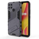 For OPPO Realme C15 Punk Armor 2 in 1 PC + TPU Shockproof Case with Invisible Holder(Grey) - 1
