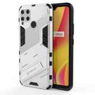 For OPPO Realme C15 Punk Armor 2 in 1 PC + TPU Shockproof Case with Invisible Holder(White) - 1