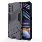 For OPPO Realme 7 Pro Punk Armor 2 in 1 PC + TPU Shockproof Case with Invisible Holder(Grey) - 1