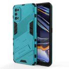 For OPPO Realme 7 Pro Punk Armor 2 in 1 PC + TPU Shockproof Case with Invisible Holder(Blue) - 1