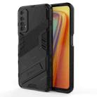 For OPPO Realme 7 Punk Armor 2 in 1 PC + TPU Shockproof Case with Invisible Holder(Black) - 1
