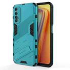 For OPPO Realme 7 Punk Armor 2 in 1 PC + TPU Shockproof Case with Invisible Holder(Blue) - 1