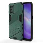 For OPPO Reno5 5G Punk Armor 2 in 1 PC + TPU Shockproof Case with Invisible Holder(Green) - 1