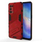 For OPPO Reno5 Pro Punk Armor 2 in 1 PC + TPU Shockproof Case with Invisible Holder(Red) - 1