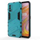 For OPPO Realme V15 Punk Armor 2 in 1 PC + TPU Shockproof Case with Invisible Holder(Blue) - 1