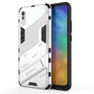 For Xiaomi Redmi 9A Punk Armor 2 in 1 PC + TPU Shockproof Case with Invisible Holder(White) - 1