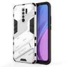 For Xiaomi Redmi 9 Punk Armor 2 in 1 PC + TPU Shockproof Case with Invisible Holder(White) - 1