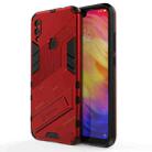 For Xiaomi Redmi Note 7 Punk Armor 2 in 1 PC + TPU Shockproof Case with Invisible Holder(Red) - 1