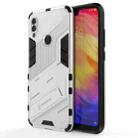 For Xiaomi Redmi Note 7 Punk Armor 2 in 1 PC + TPU Shockproof Case with Invisible Holder(White) - 1