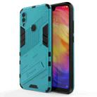 For Xiaomi Redmi Note 7 Punk Armor 2 in 1 PC + TPU Shockproof Case with Invisible Holder(Blue) - 1