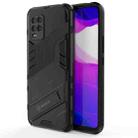 For Xiaomi Mi 10 Lite 5G Punk Armor 2 in 1 PC + TPU Shockproof Case with Invisible Holder(Black) - 1