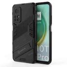For Xiaomi Mi 10T Pro 5G Punk Armor 2 in 1 PC + TPU Shockproof Case with Invisible Holder(Black) - 1