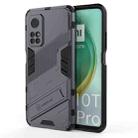 For Xiaomi Mi 10T Pro 5G Punk Armor 2 in 1 PC + TPU Shockproof Case with Invisible Holder(Grey) - 1