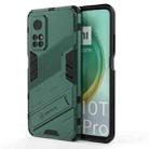 For Xiaomi Mi 10T Pro 5G Punk Armor 2 in 1 PC + TPU Shockproof Case with Invisible Holder(Green) - 1