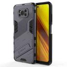 For Xiaomi Poco X3 Punk Armor 2 in 1 PC + TPU Shockproof Case with Invisible Holder(Grey) - 1