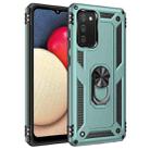 For Samsung Galaxy A02s (US Version) Shockproof TPU + PC Protective Case with 360 Degree Rotating Holder(Green) - 1