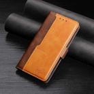 For Xiaomi Redmi K30S Retro Texture Contrast Color Side Buckle Horizontal Flip Leather Case with Holder & Card Slots & Wallet(Brown) - 1