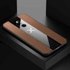 For Xiaomi Redmi 5 Plus XINLI Stitching Cloth Texture Shockproof TPU Protective Case(Brown) - 1