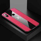 For Xiaomi Mi 8 XINLI Stitching Cloth Texture Shockproof TPU Protective Case(Red) - 1