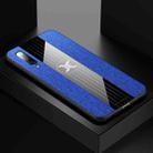 For Xiaomi Mi 9 XINLI Stitching Cloth Texture Shockproof TPU Protective Case(Blue) - 1