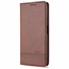 For vivo Y52s AZNS Magnetic Calf Texture Horizontal Flip Leather Case with Card Slots & Holder & Wallet(Dark Brown) - 1