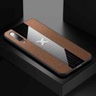 For Xiaomi Mi 9 SE XINLI Stitching Cloth Texture Shockproof TPU Protective Case(Brown) - 1