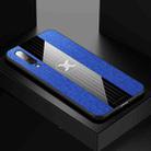 For Xiaomi Mi 9 SE XINLI Stitching Cloth Texture Shockproof TPU Protective Case(Blue) - 1