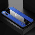 For Xiaomi Mi CC9 XINLI Stitching Cloth Texture Shockproof TPU Protective Case(Blue) - 1