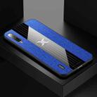 For Xiaomi Mi CC9e XINLI Stitching Cloth Texture Shockproof TPU Protective Case(Blue) - 1