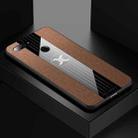 For Xiaomi Mi 8 Lite XINLI Stitching Cloth Texture Shockproof TPU Protective Case(Brown) - 1