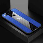 For Xiaomi Mi 8 Lite XINLI Stitching Cloth Texture Shockproof TPU Protective Case(Blue) - 1