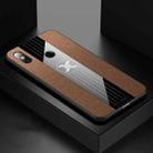 For Xiaomi Mi Max 3 XINLI Stitching Cloth Texture Shockproof TPU Protective Case(Brown) - 1