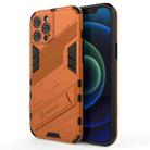 For iPhone 12 Pro Max Punk Armor 2 in 1 PC + TPU Shockproof Case with Invisible Holder(Orange) - 1