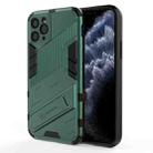 For iPhone 11 Pro Punk Armor 2 in 1 PC + TPU Shockproof Case with Invisible Holder (Green) - 1